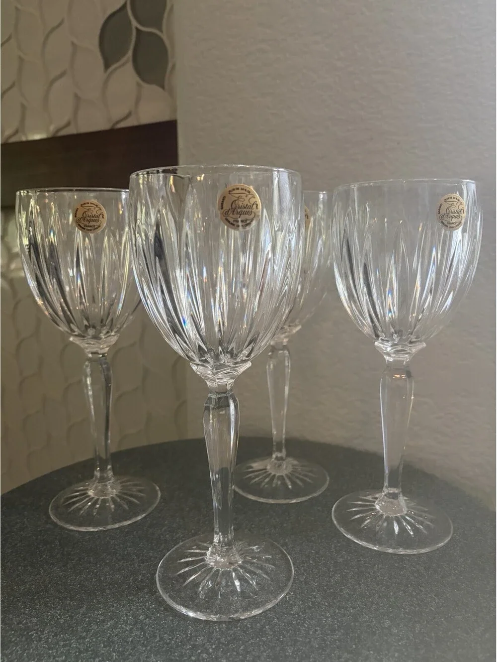 Cristal D'Arques - Durand Classic Water Goblet 2036308, Lot Of 4 New W/ Stickers